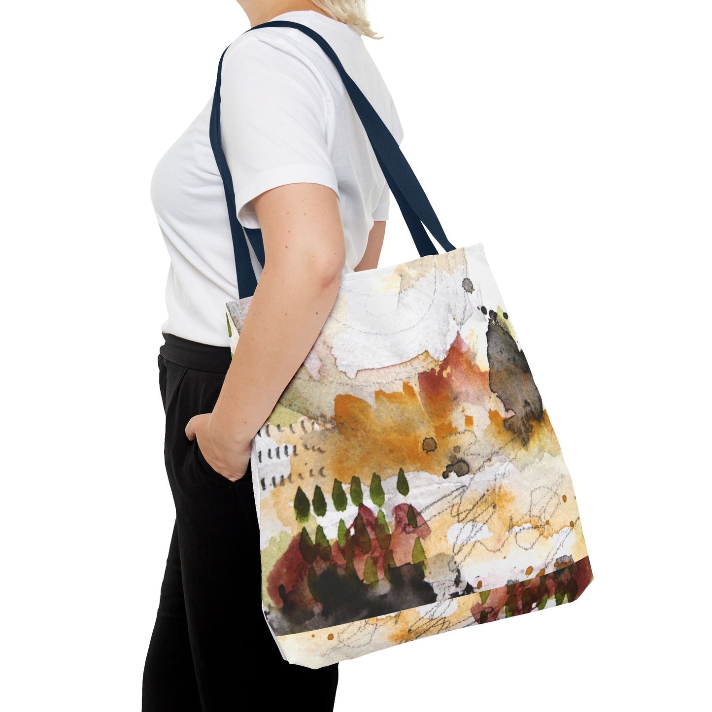 Abstract Landscape Tote Bag — Abstract Watercolor Art
