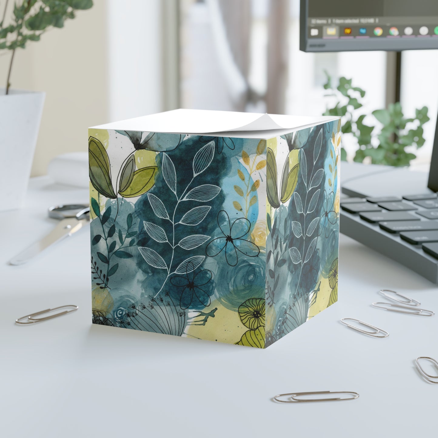 Abstract Blue Note Cube