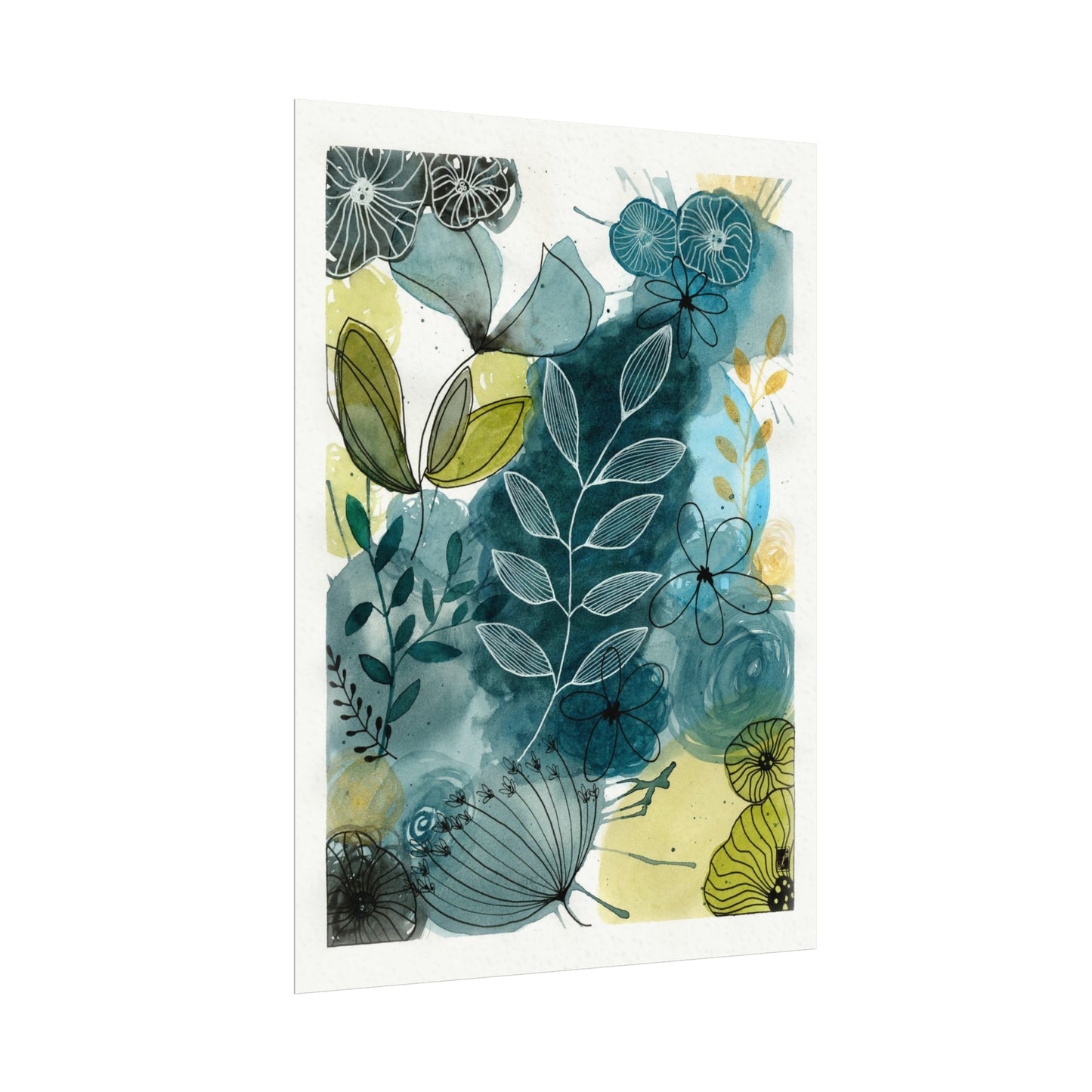 Abstract Blues Fine Art Print