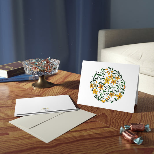 Circle of Flowers Greeting cards (8, 16, and 24 pcs)