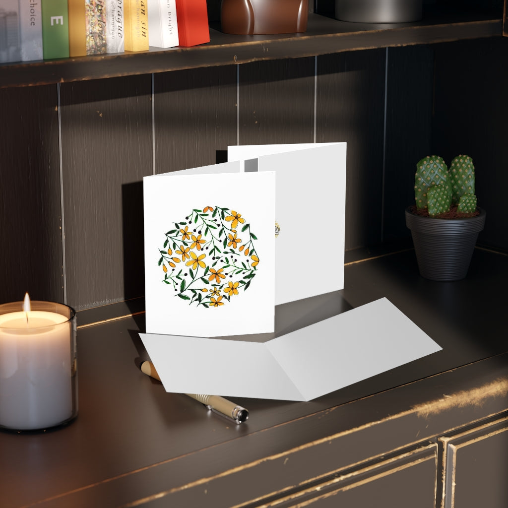 Circle of Flowers Greeting cards (8, 16, and 24 pcs)