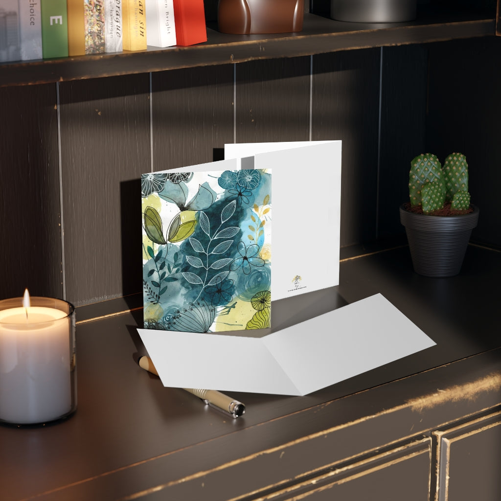Abstract Blues Greeting cards (8, 16, and 24 pcs)