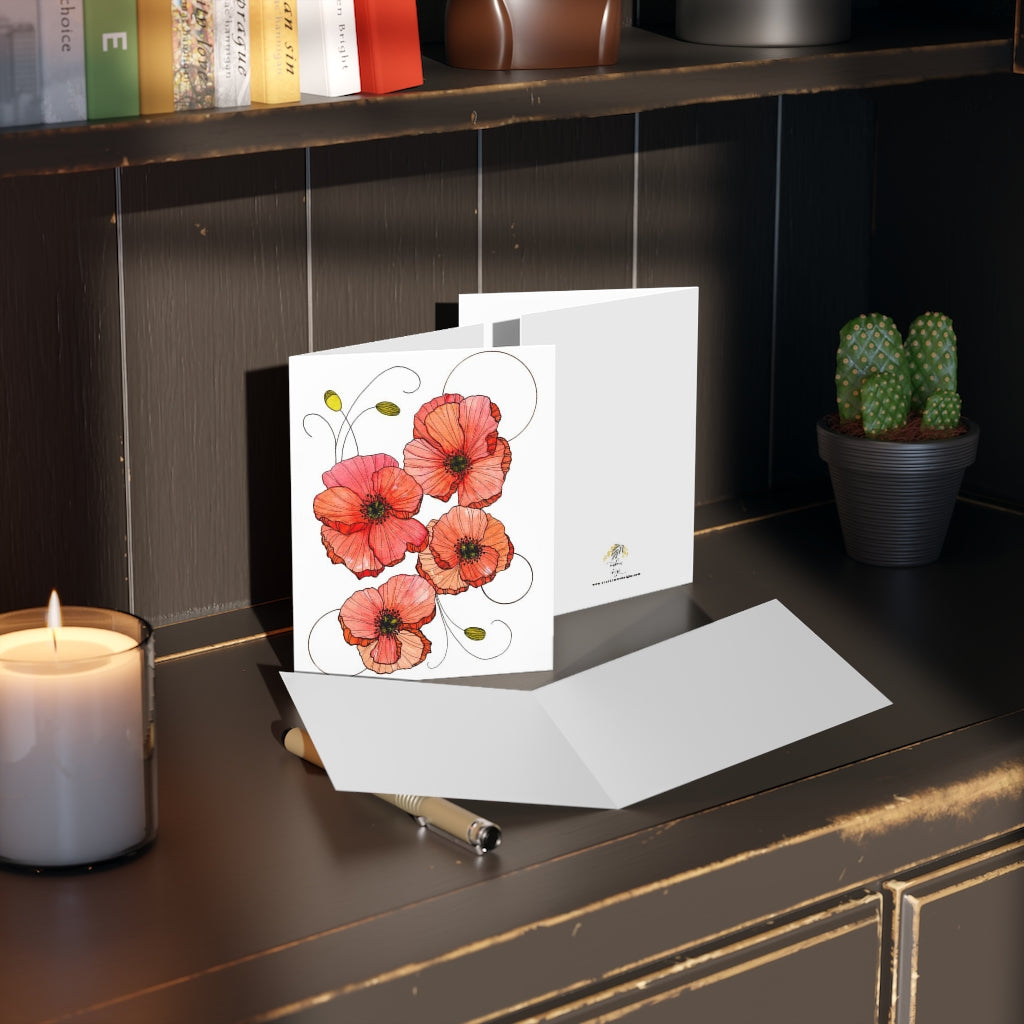 Poppin Poppies Greeting cards (8, 16, and 24 pcs)