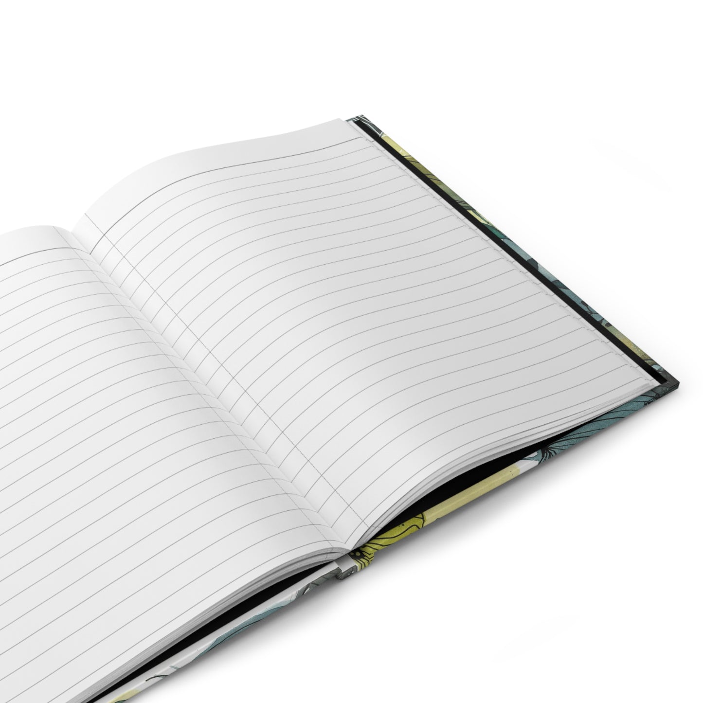 Abstract Blues Hardcover Journal — Nature-Inspired Matte Notebook