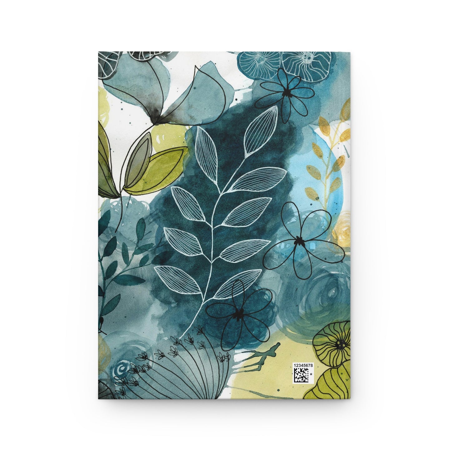 Abstract Blues Hardcover Journal — Nature-Inspired Matte Notebook