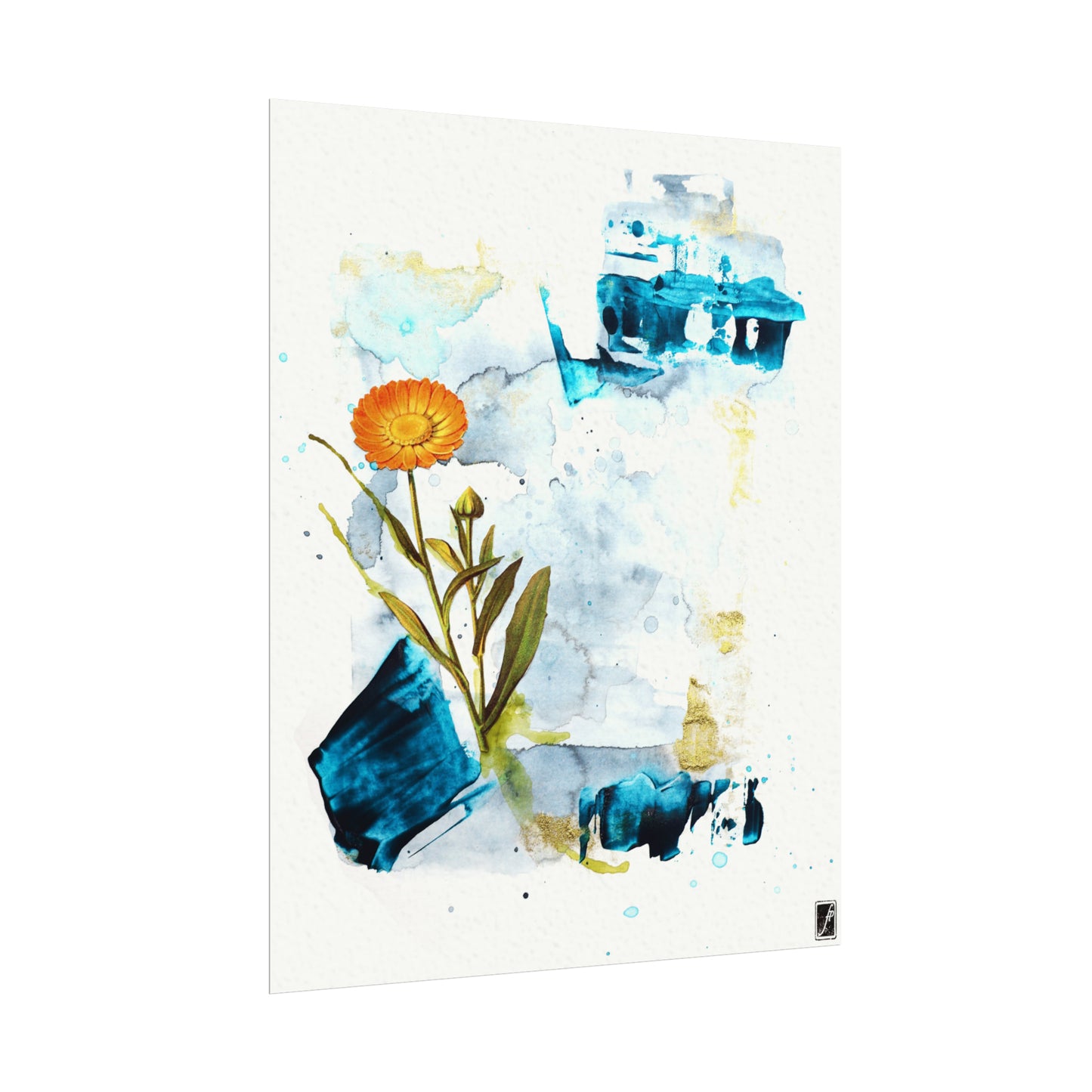 Flower Out of the Dark Watercolor Print