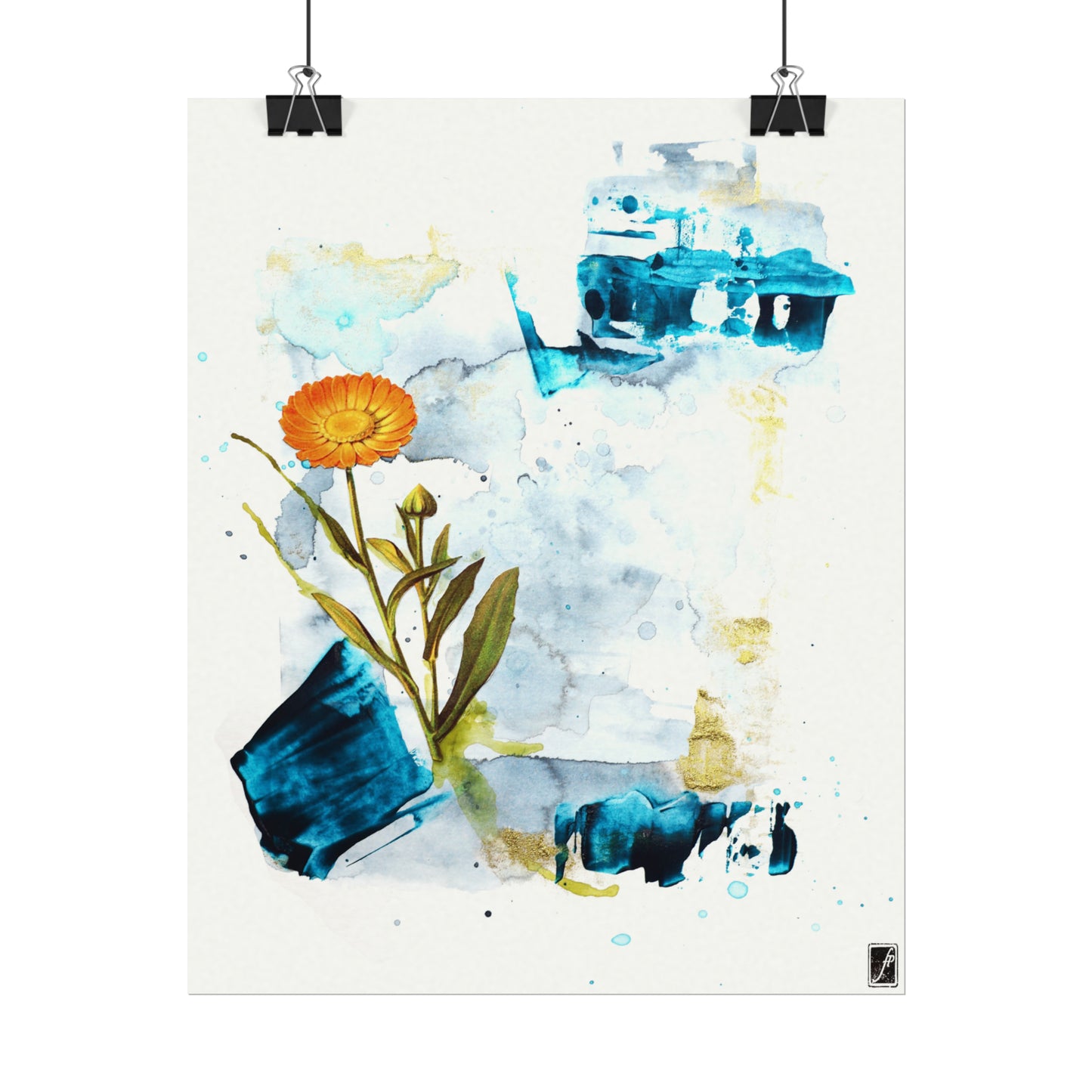 Flower Out of the Dark Watercolor Print